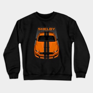 Ford Mustang Shelby GT350 2015 - 2020 - Orange - Black Stripes Crewneck Sweatshirt